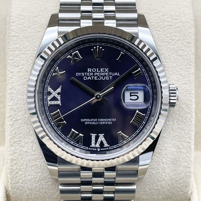 ロレックス デイトジャスト 126234 オーベルジーヌ ジュビリーブレス 36mm