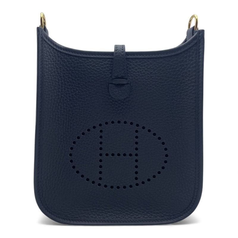 現金特価】エルメス ミニケリー2 ノワール シェーブル シルバー金具 U