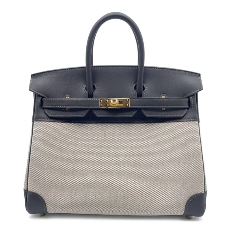 エルメス バーキン 25 ビスキュイ ヴォースイフト シルバー金具 Z刻印