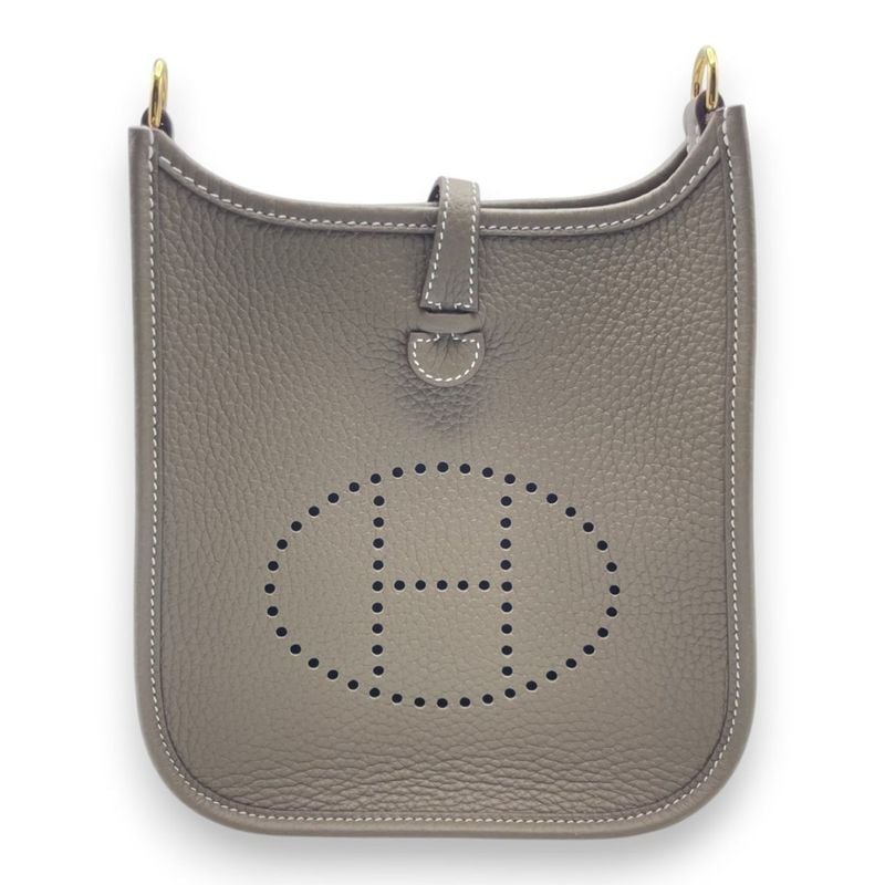 エルメス ミニエヴリン アマゾーヌ TPM エトゥープ トリヨンクレマンス ゴールド金具 W刻印