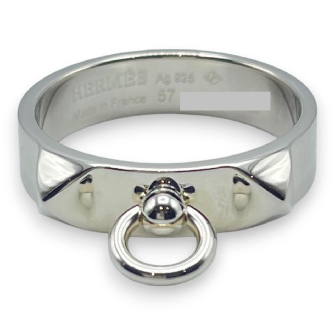 エルメス コリエ・ド・シアン リング PM 57 シルバー925 17号