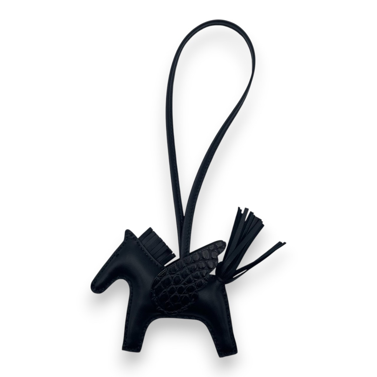 エルメス HERMES 新品未使用 ペガサスチャーム ソーブラック 黒 W刻印 エルメス ペガサスチャーム タッチ PM ソーブラック アニョーミロ