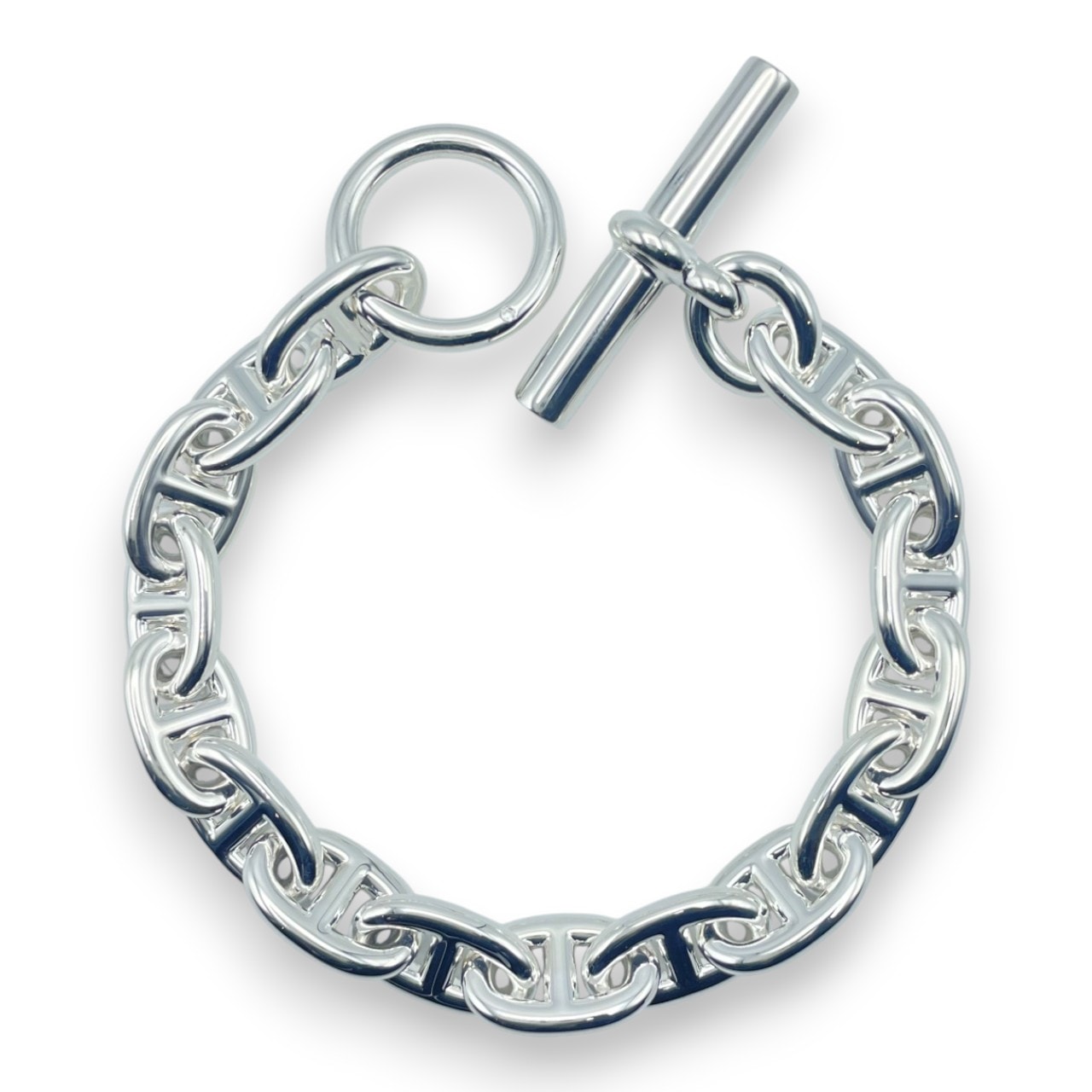 エルメス シェーヌ・ダンクル ブレスレット MM シルバー925 16コマ