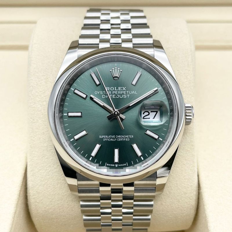 ロレックス デイトジャスト 126200  ミントグリーン ジュビリーブレス 36mm