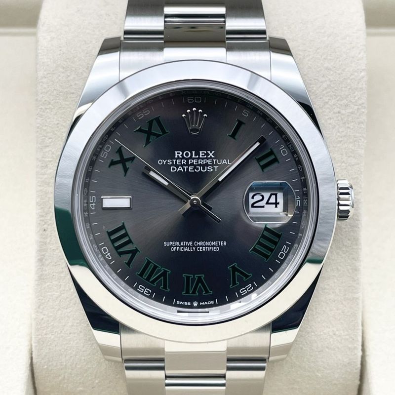 ロレックス デイトジャスト 126300 スレートローマン オイスターブレスレット 41mm