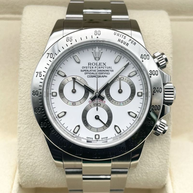 【廃盤モデル】【鏡面バックル】ロレックス デイトナ 116520 ホワイト ステンレススチール 40mm