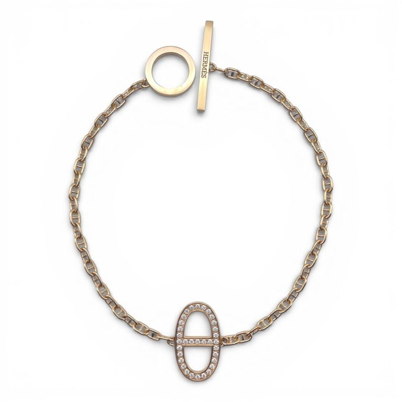 エルメス シェーヌ・ダンクル コントゥール ブレスレット ST ゴールド/ダイヤモンド