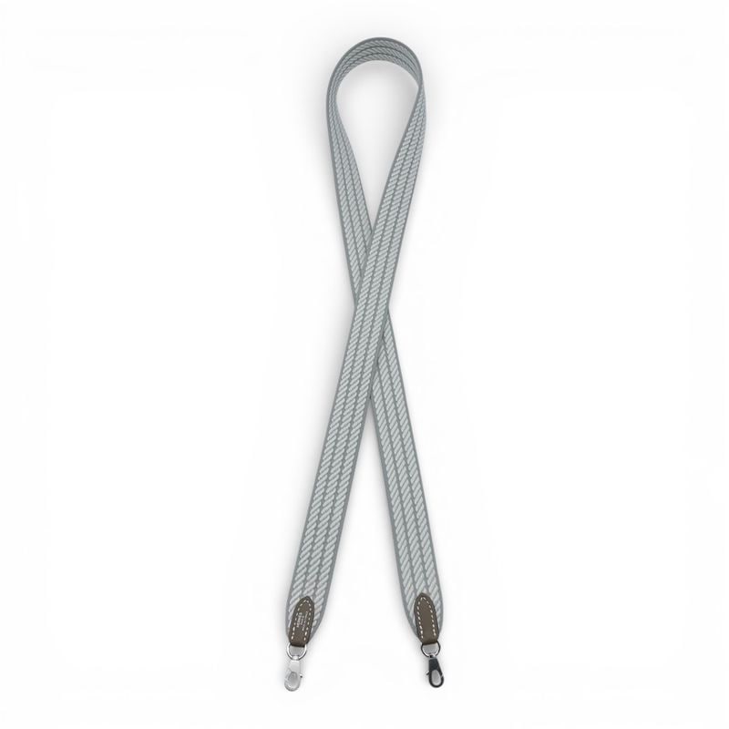 エルメス バンドリエール サングル コルタージュ25mm バックストラップ 85cm ブルーグラシエ/グリペール/エトゥープ トワル/スイフト シルバー金具 K刻印