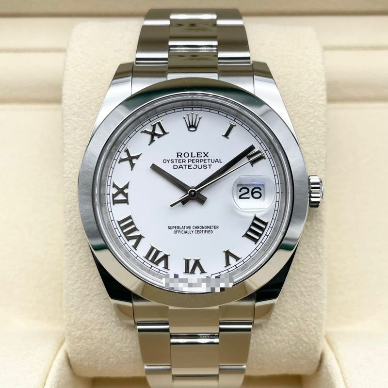 ロレックス デイトジャスト 126300 ホワイトローマン オイスターブレスレット 41mm