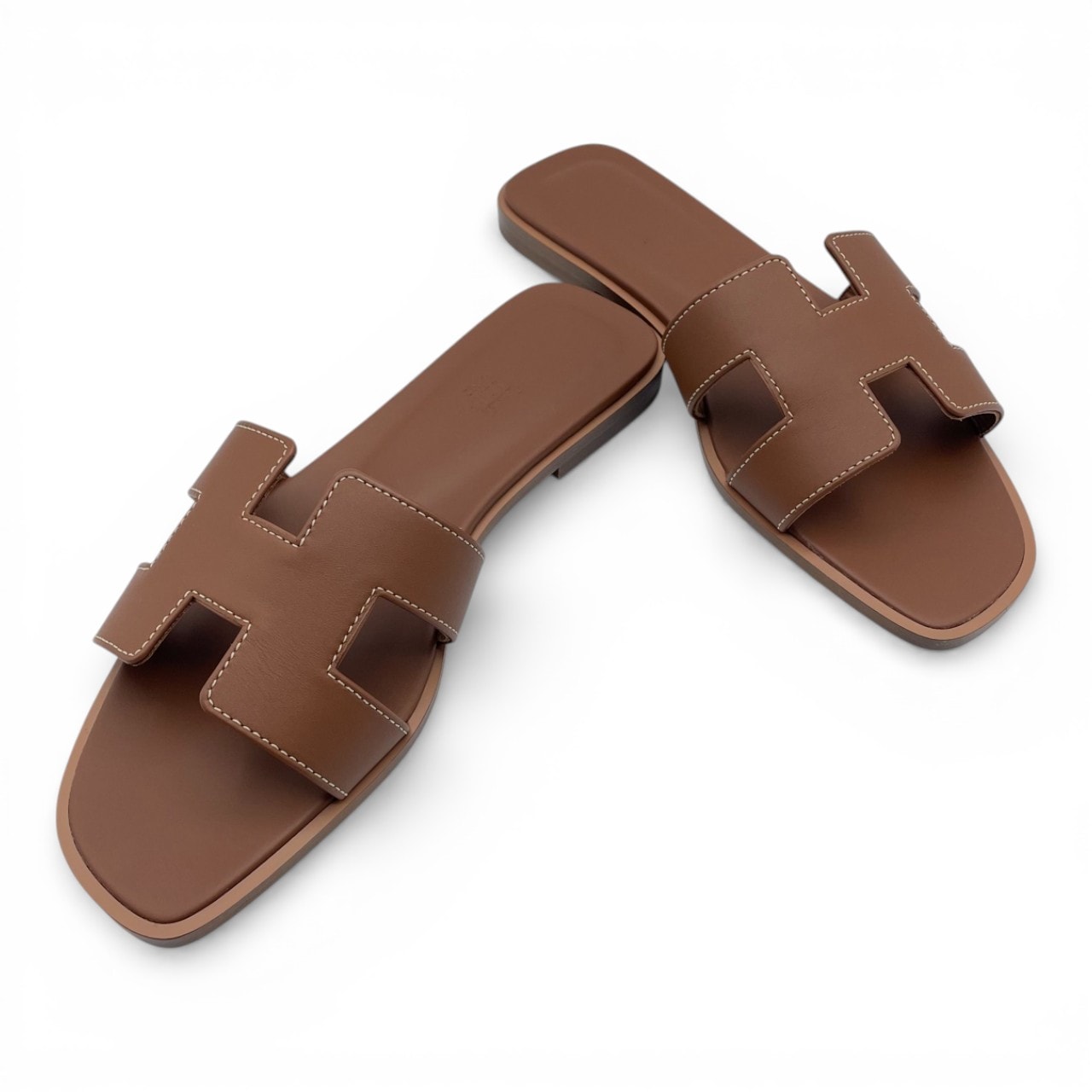 HERMES エルメス　オラン　ゴールド　37 エルメス オラン サンダル 37 ゴールド ボックスカーフ 23cm