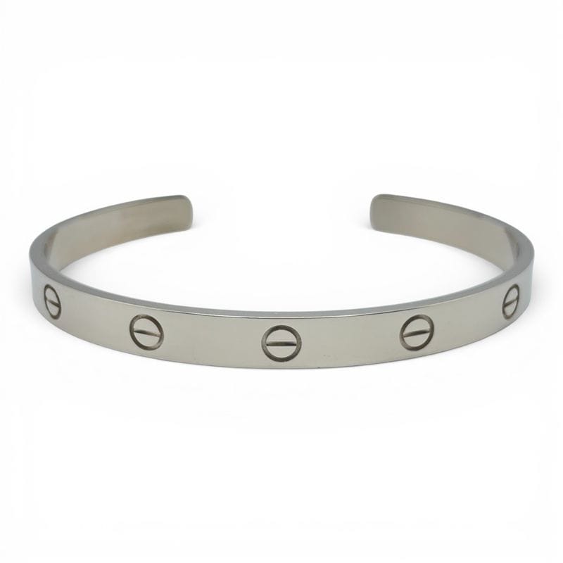 カルティエ ラブオープン バングル 19 ホワイトゴールド