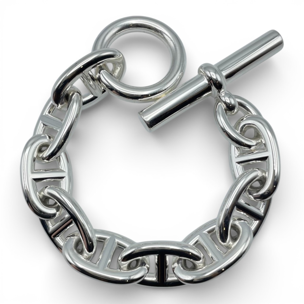 エルメス シェーヌ・ダンクル ブレスレット TGM シルバー925 9コマ