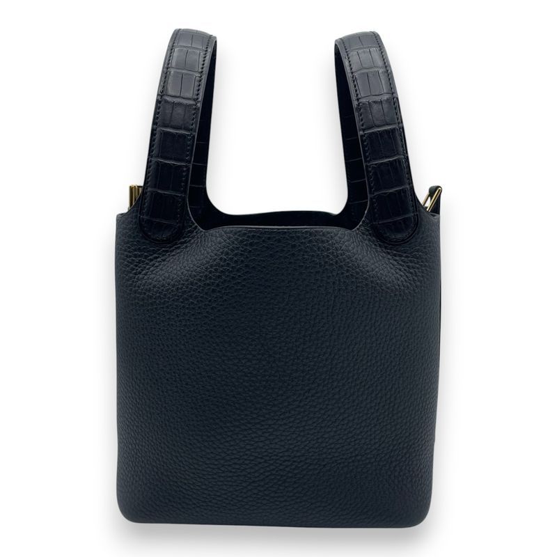 エルメス ピコタンロック タッチ PM ノワール トリヨンクレマンス/アリゲーターマット ゴールド金具 K刻印