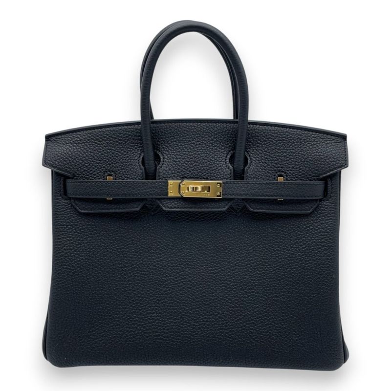 エルメス バーキン25 ノワール トゴ ゴールド金具 U刻印 - ブランド品