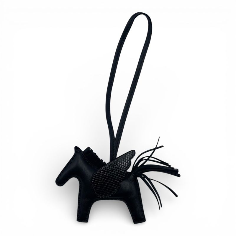 エルメス ペガサスチャーム タッチ PM ソーブラック リザード U刻印