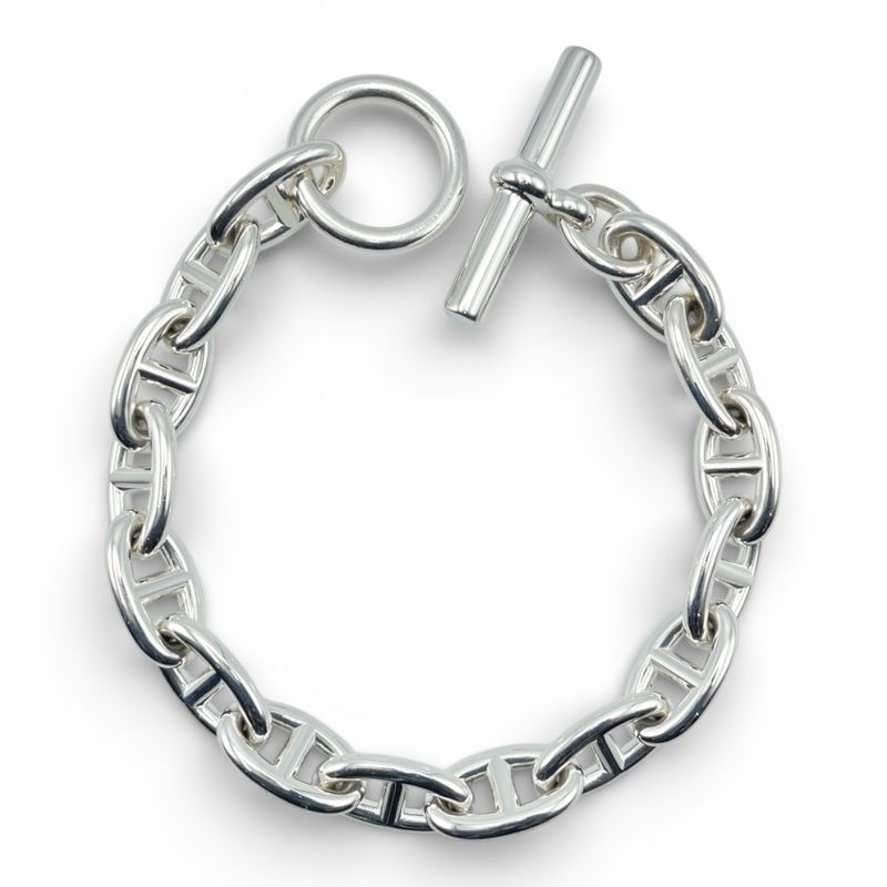 エルメス シェーヌ・ダンクル ブレスレット GM シルバー925 15コマ