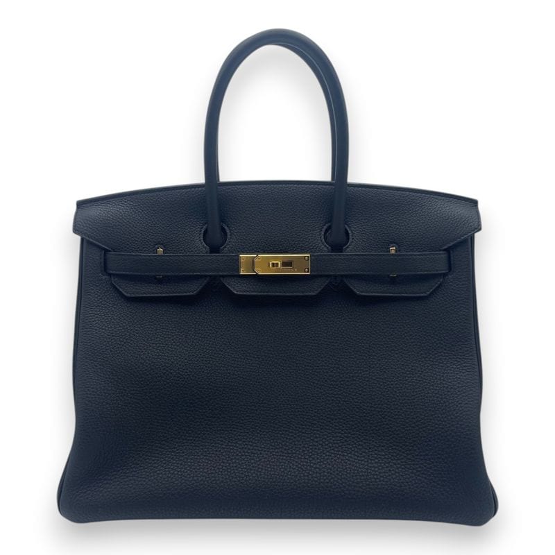 エルメス バーキン 35 ノワール トゴ シルバー金具 U刻印 - ブランド品