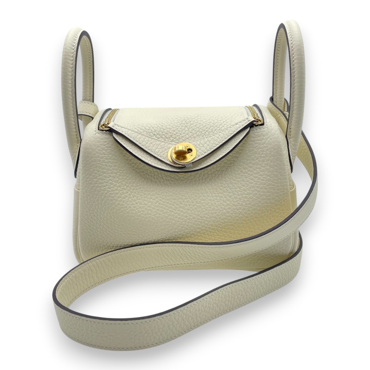 エルメス HERMES リンディ ミニ ショルダーバッグ バッグ レザー トリヨンクレマンス レディース ホワイト系 H079086CC 【中古】 HERMES - エルメス HERMES リンディ ミニ ショルダーバッグ バッグ