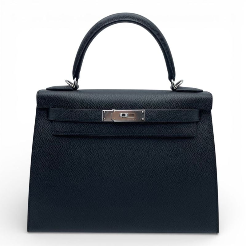 エルメス ケリー 28 ノワール エプソン シルバー金具 K刻印 - ブランド