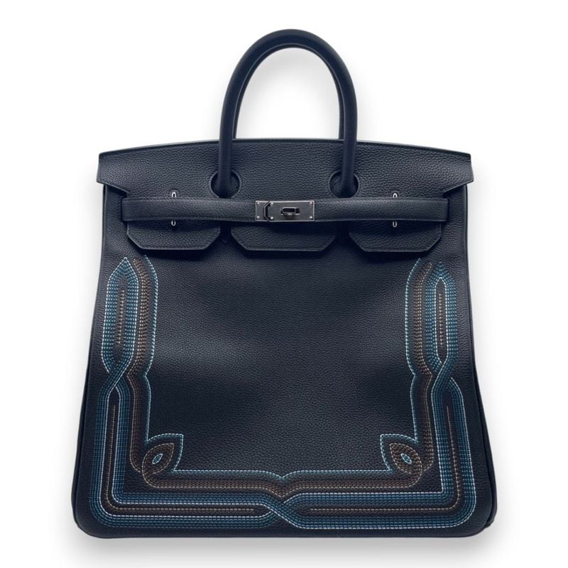 エルメス シェーヌ・ダンクル ブローチ エタン ヴォーエプソン/メタル