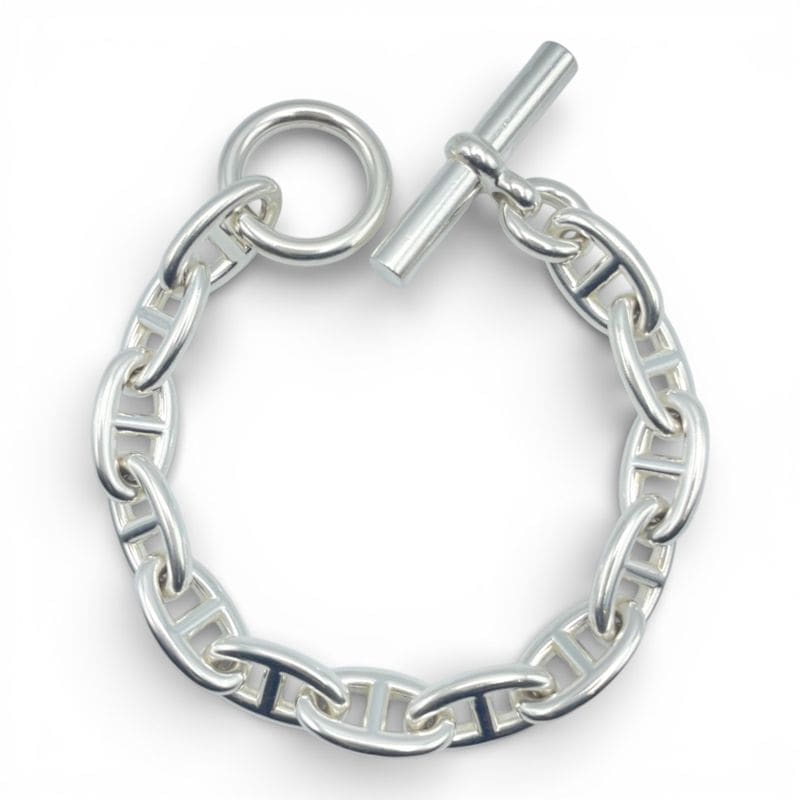 エルメス シェーヌ・ダンクル ブレスレット GM シルバー925 13コマ