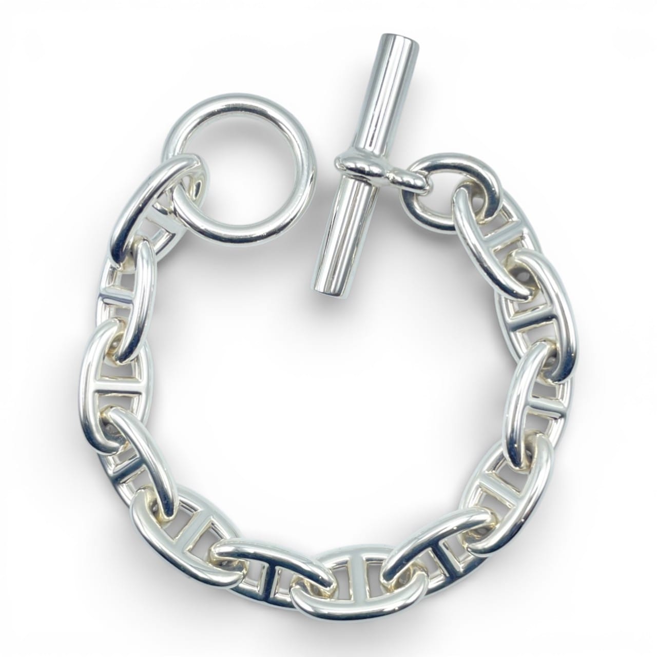 エルメス シェーヌ・ダンクル ブレスレット GM シルバー925 12コマ