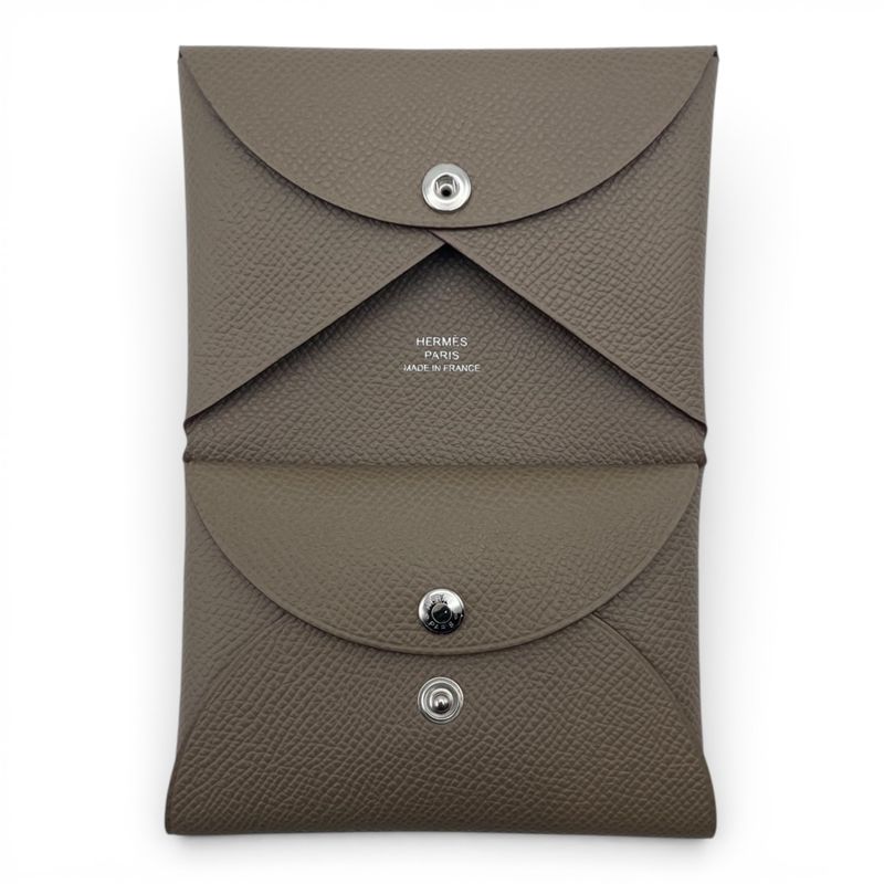 エルメス カルヴィ デュオ エトゥープ エプソン シルバー金具 K刻印