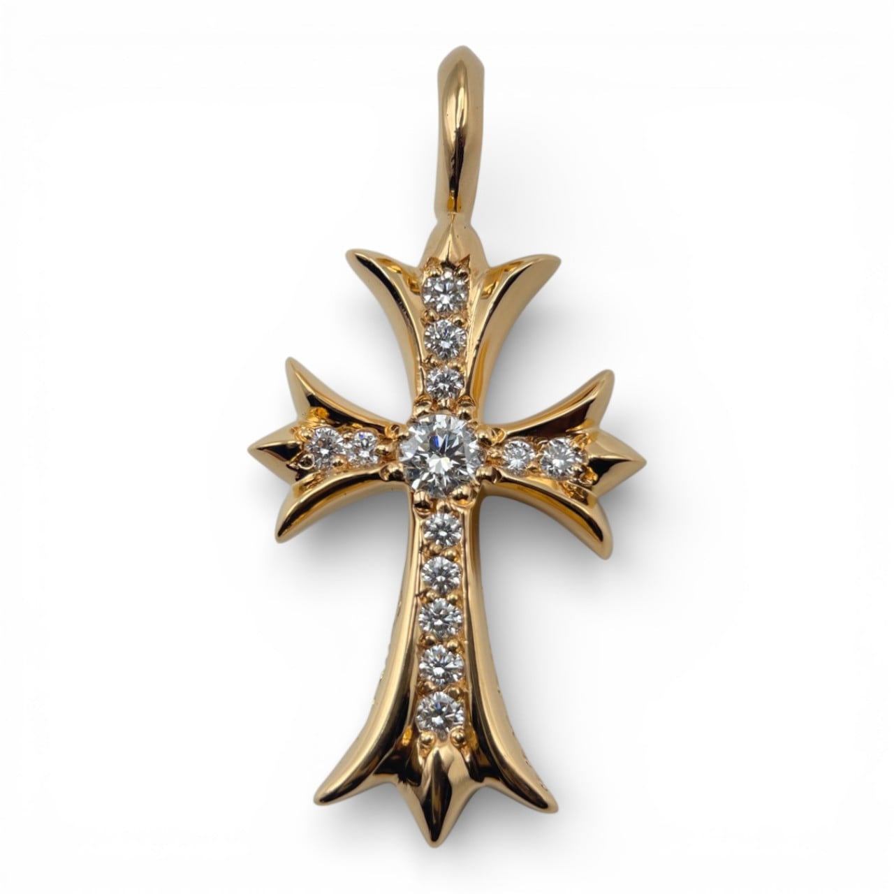 クロムハーツ タイニーCHクロスチャーム 22k/パヴェダイヤモンド