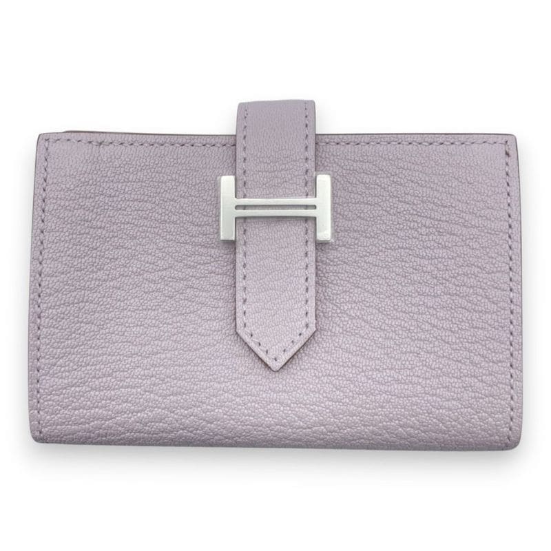 エルメス ベアンミニ モーヴペール シェーブルミゾール シルバー金具 W刻印