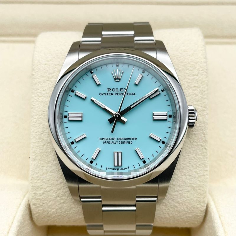 【国内正規保証書】ロレックス オイスターパーペチュアル 126000 ターコイズブルー ステンレスチール 36m