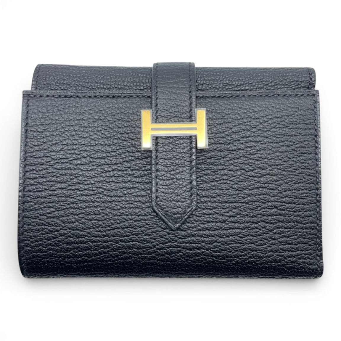 エルメス ベアンコンビネ ノワール シェーブル ゴールド金具 B刻印