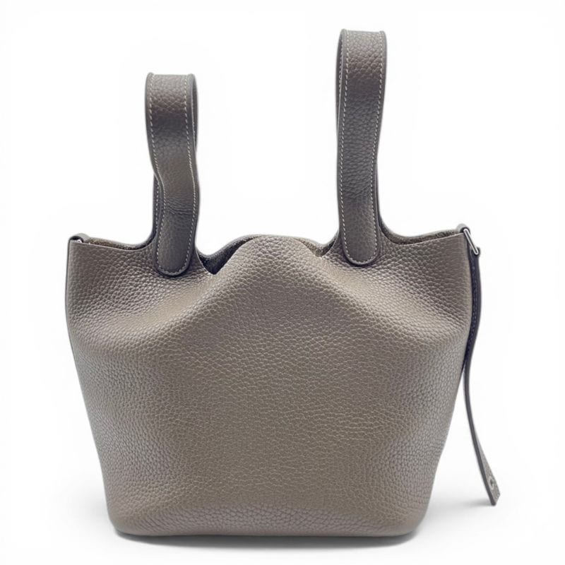 エルメス ピコタンロック PM エトゥープ トリヨンクレマンス シルバー金具 Y刻印