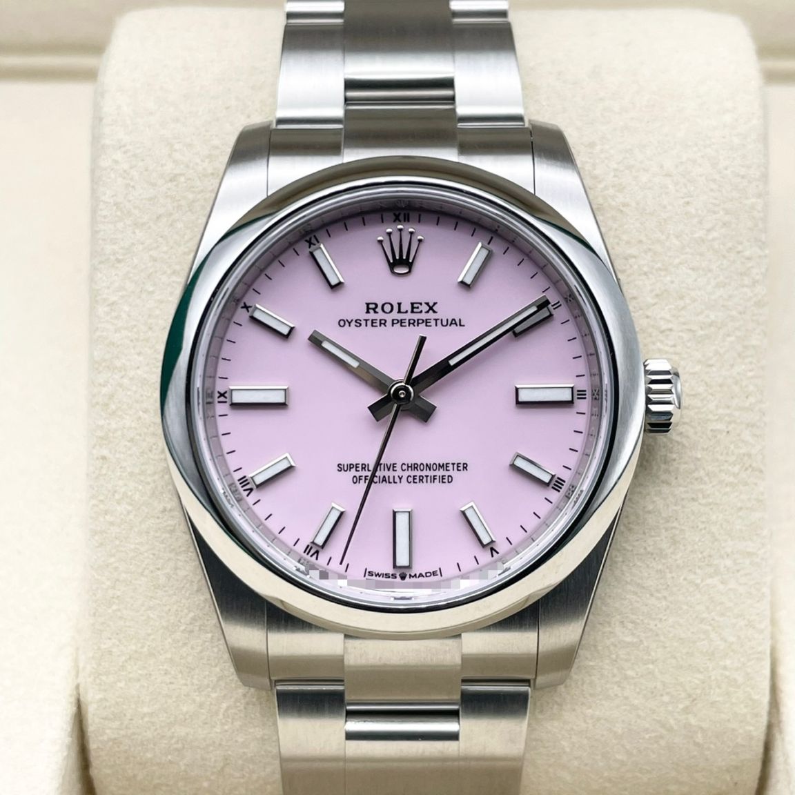 特価‼️希少　ロレックスオイスターブレスレディース用 76094 ピンク/369ホワイトバー/5列/ジュビリーブレス A番 ROLEX 時計
