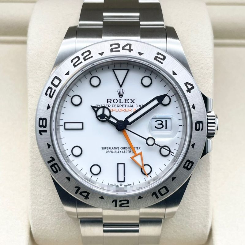 【保証書日付2026年2月！】 ロレックス エクスプローラーII 226570 ホワイト オイスターブレス 42mm