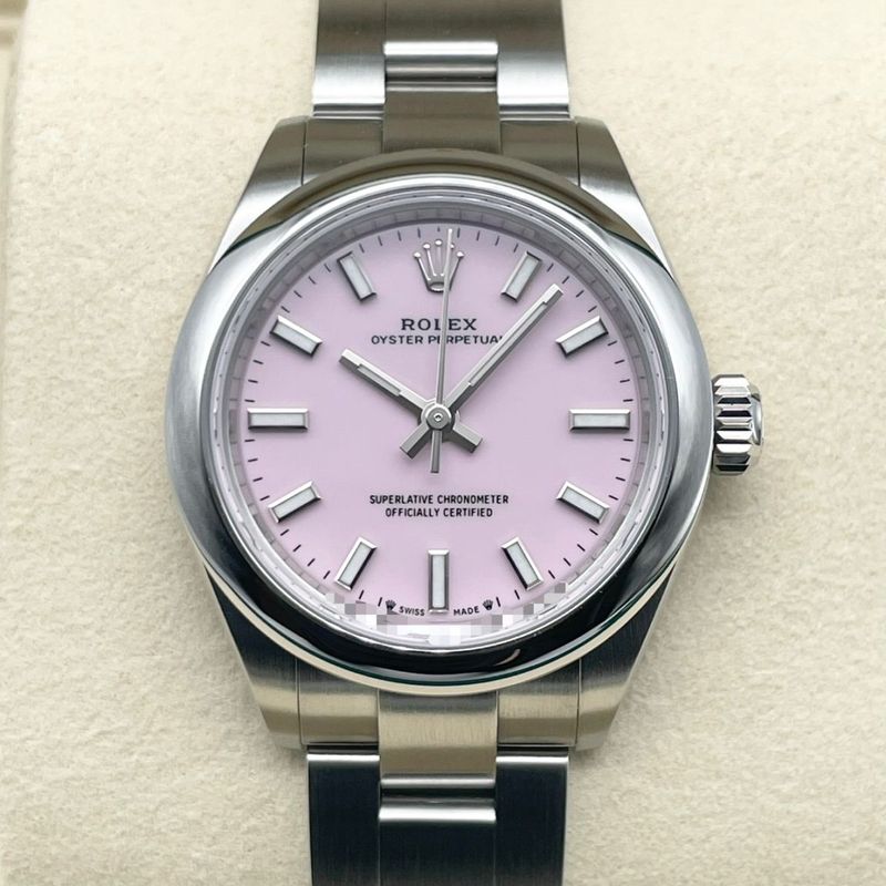 【保証書日付2026年3月！】 ロレックス オイスターパーペチュアル 276200 キャンディピンク ステンレスチール 28mm