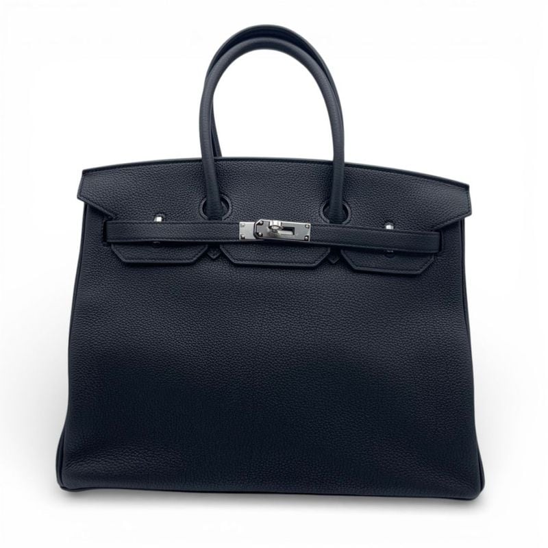 エルメス バーキン 35 ノワール トゴ シルバー金具 W刻印