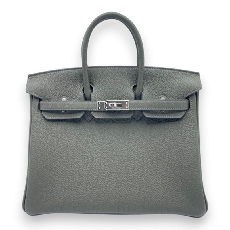 エルメス バーキン 25 ヴェールグリス トゴ シルバー金具 K刻印