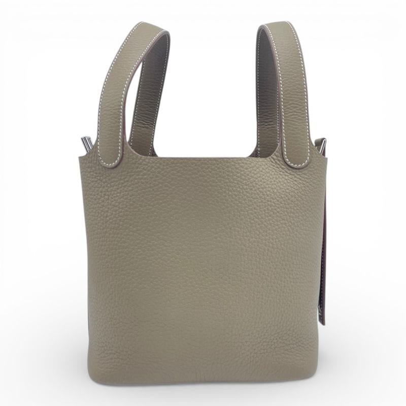 エルメス ピコタンロック PM エトゥープ トリヨンクレマンス シルバー金具 K刻印