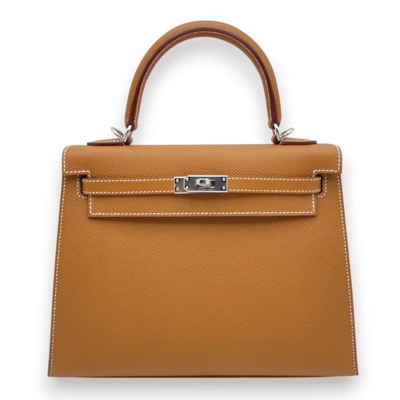 【最新刻印】エルメス ケリー 25 ゴールド エプソン シルバー金具 G刻印