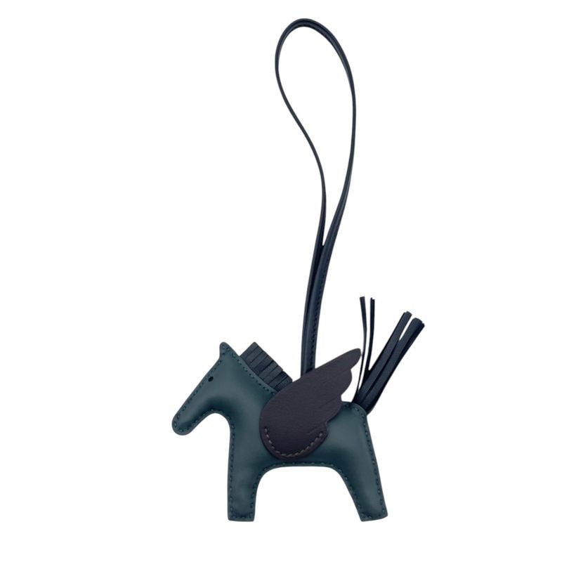 エルメス ペガサスチャーム PM ヴェールマングローブ/ノワール/べブラン K刻印