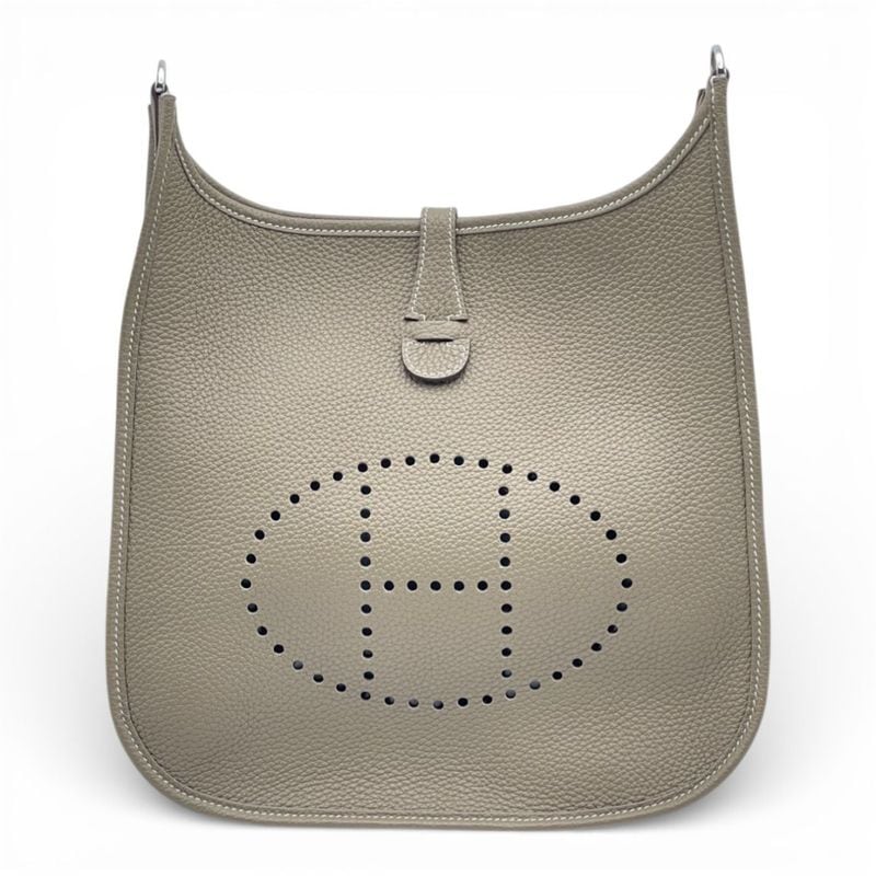 エルメス エヴリン PM エトゥープ トリヨンクレマンス シルバー金具 B刻印