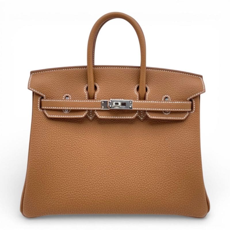 エルメス バーキン 25 ゴールド トゴ シルバー金具 G刻印