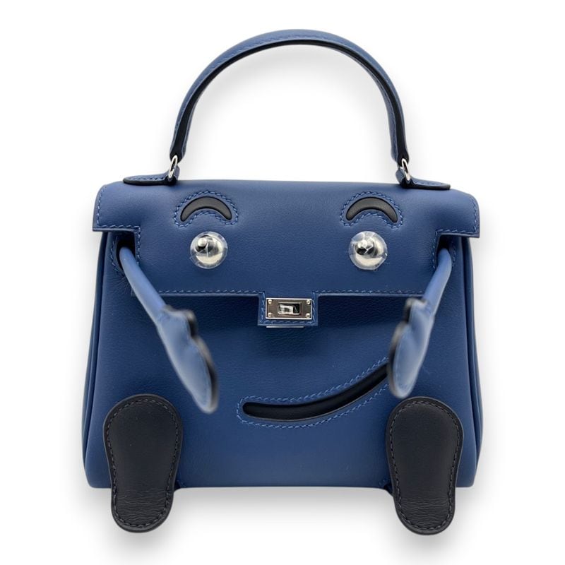 エルメス ケリードール 16 ブルータイ スイフト シルバー金具 K刻印