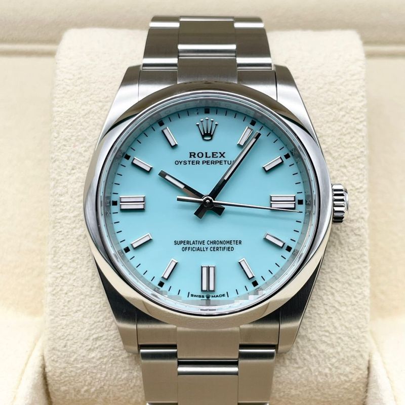 ロレックス オイスターパーペチュアル 126000 ターコイズブルー ステンレスチール 36mm