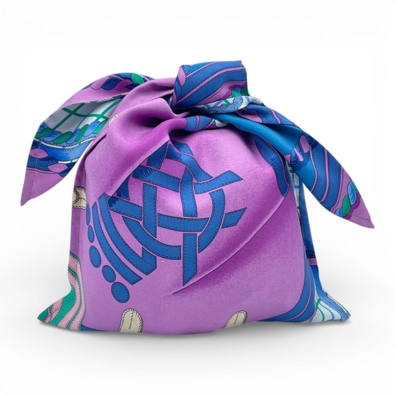 エルメス フロシキ PM 馬の礼装 マルチカラー シルク100%