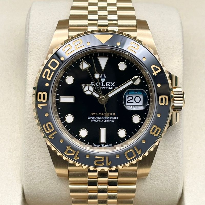 ロレックス GMTマスターII 126718GRNR イエローゴールド ジュビリーブレス ブラック 40mm