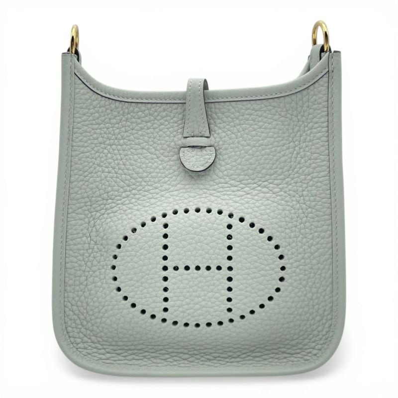 エルメス ミニエヴリン アマゾーヌ TPM ブルーペール トリヨンクレマンス ゴールド金具 B刻印