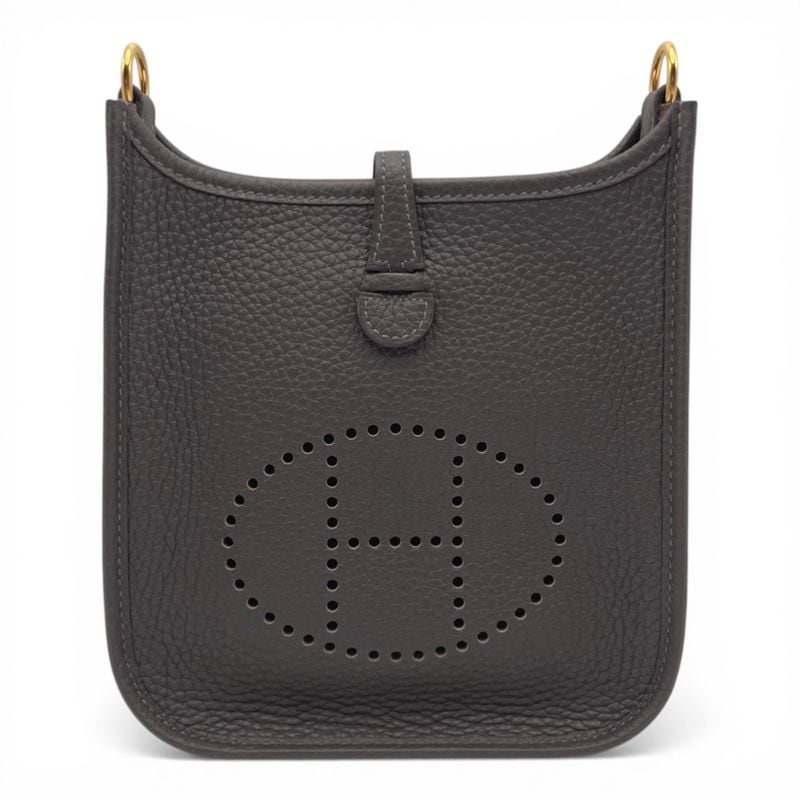 エルメス ミニエヴリン アマゾーヌ TPM エベンヌ トリヨンクレマンス ゴールド金具 K刻印