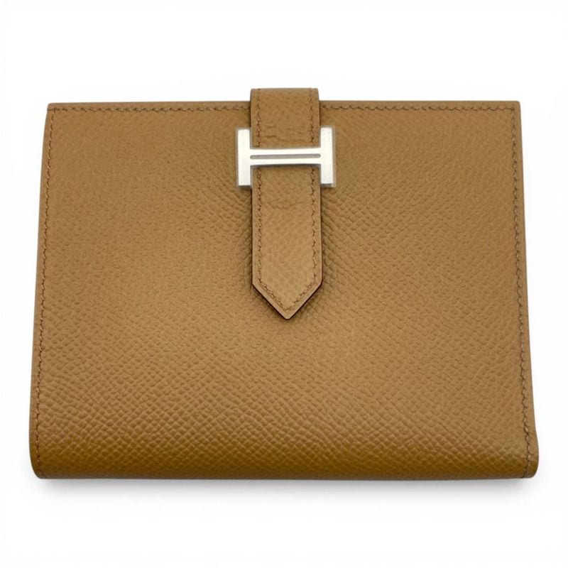 エルメス べアンコンパクト ヴェルソ ブラウン系 エプソン シルバー金具 Ｕ刻印