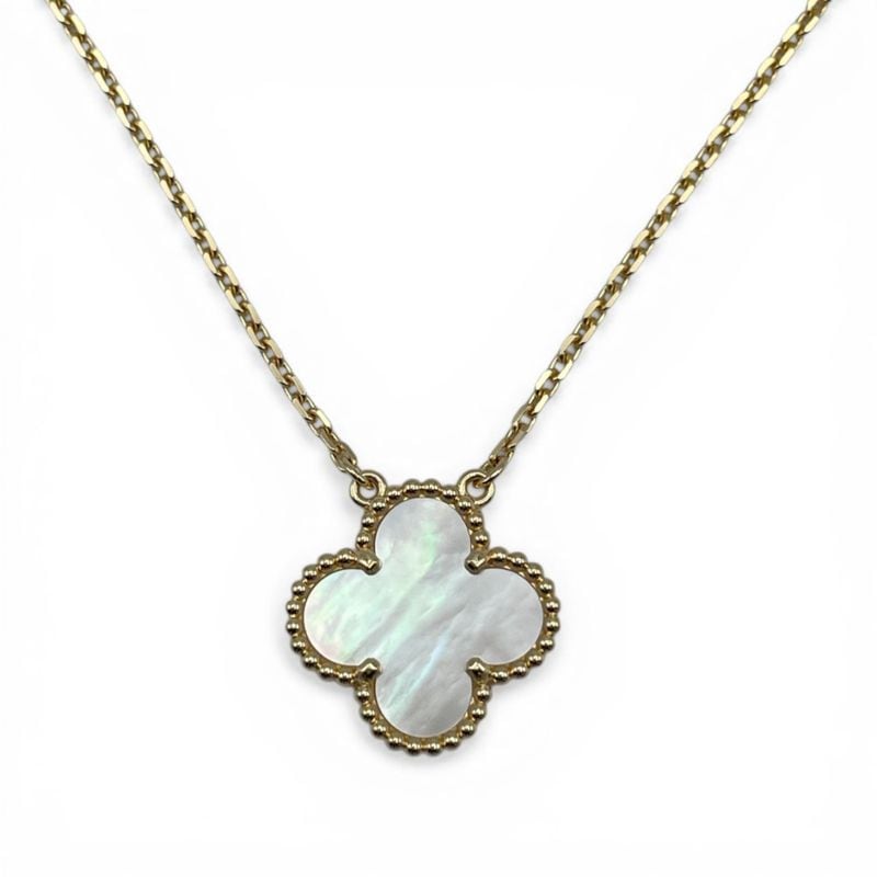 ヴァンクリーフ＆アーペル ヴィンテージアルハンブラ ペンダント VCARA45900 マザーオブパール イエローゴールド